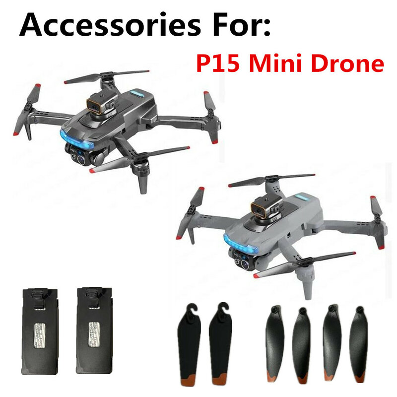 P15 Mini Drone Originele Accessoires 3.7V 1800Mah/3600Mah Batterij Propeller Esdoornblad Voor P15 Drone Reserveonderdelen