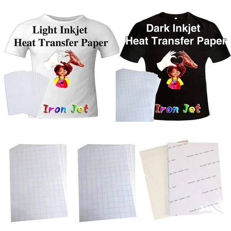 Hot Inkjet Sublimation Printing Paper Thermal Light Dark Cloth Painting T-Shirt Heat Transfer Paper Light Fabric