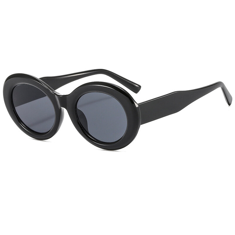 Kacamata Hitam Wanita Oval Cetak Garis-garis Zebra Retro Kacamata Hitam Bulat Klasik Kacamata Mewah Pria 2022 Baru Oculos De Sol UV400