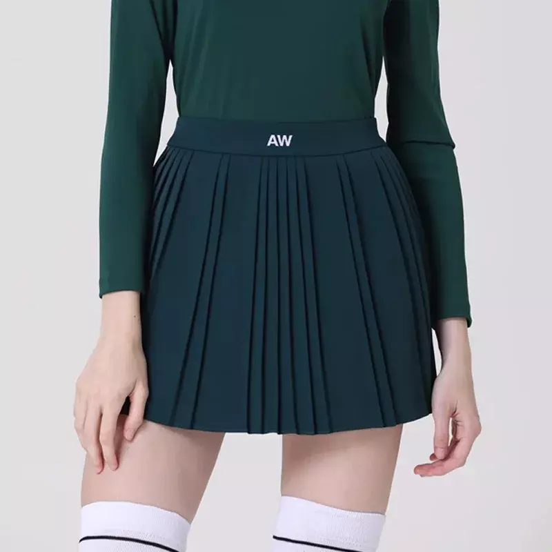 Azureway-Culotte de Golf transpirable para mujer, Falda plisada de cintura alta, pantalones deportivos elásticos con pantalones cortos interiores, XS-2XL
