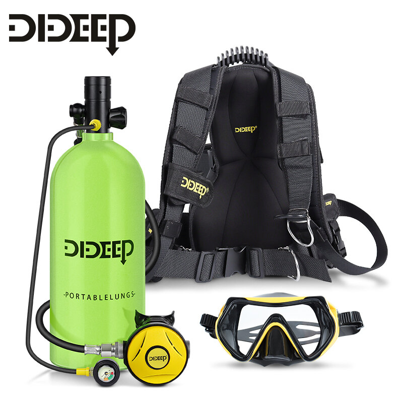 ديديب-خزان الغوص الصغيرة مع النظارات ، خزان الهواء الغوص ، معدات الغوص ، التنفس في الهواء الطلق ، تصل إلى 30 دقيقة ، 3L ، 3000PSI