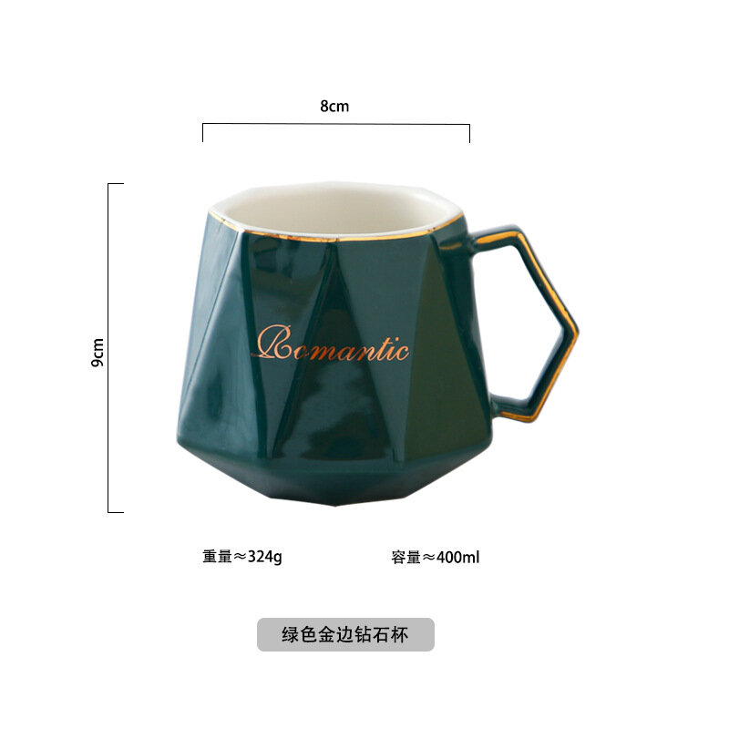 Tazza da caffè in ceramica nordica tazza da latte con manico Retro grande capacità colazione giapponese tazza di farina d'avena regalo Dropshipping