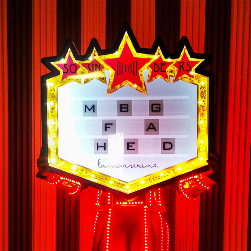 Thrisdar-LED Star Letter Board, logotipo personalizado, Marquee Sign, Carta intercambiáveis, Quadro de mensagens para Night Club Bar