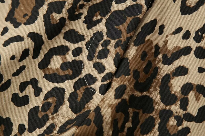 Trafza 2024 Sommer Frauen Vintage Leoparden muster Shorts Reiß verschluss Mini Shorts hohe Taille Knopf Hose weibliche Büro tragen Shorts