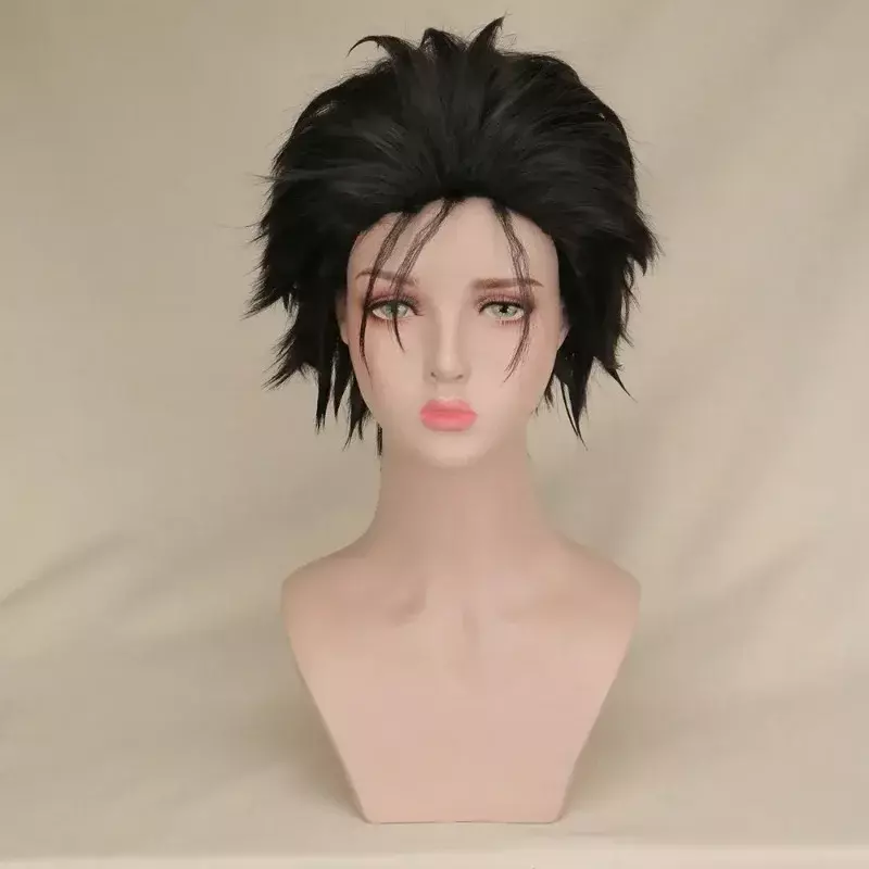 Short Cosplay Wig Men Male Black High 100% Temperature Fiber Synthetic Hair Wigs