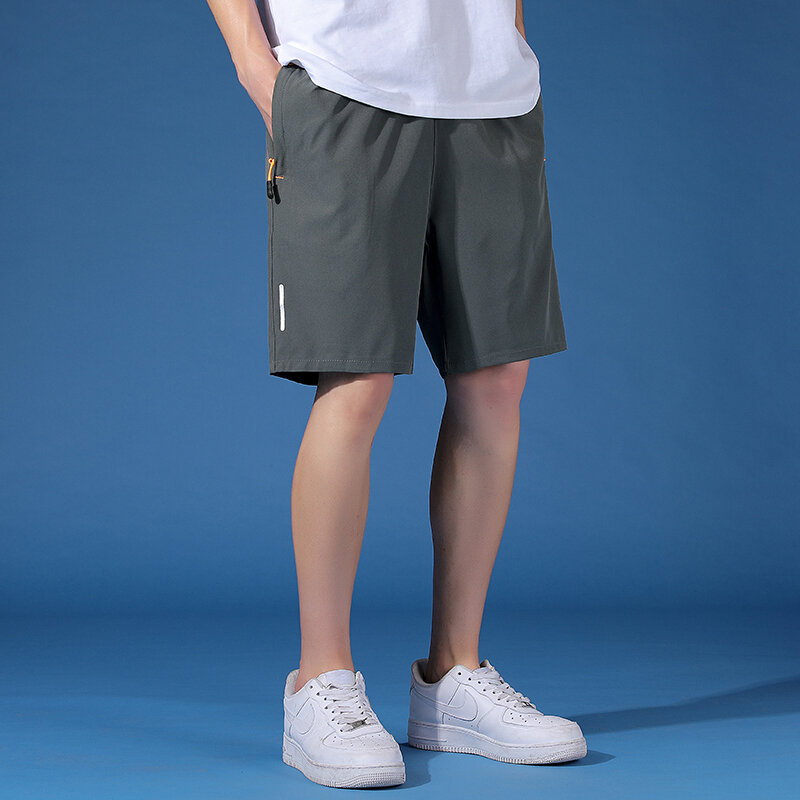 Pantalones cortos de secado rápido para hombre, Shorts elásticos, ligeros, informales, para playa y exteriores, color negro, novedad de verano, 2023