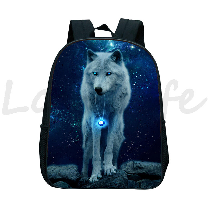 Animal Wolf 3D Print Kindergarten Bag Children's Backpack Zipper Schoolbag Kids Cute Bookbag Back To School Backbag Wolf Mochila