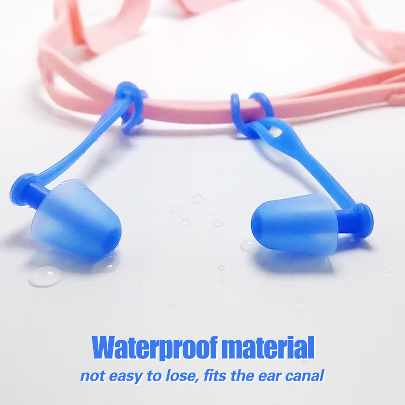 Bouchons d'oreille de natation en silicone, équipement de piscine, accessoires de sports nautiques, bouchon d'oreille anti-bruit pour dormir