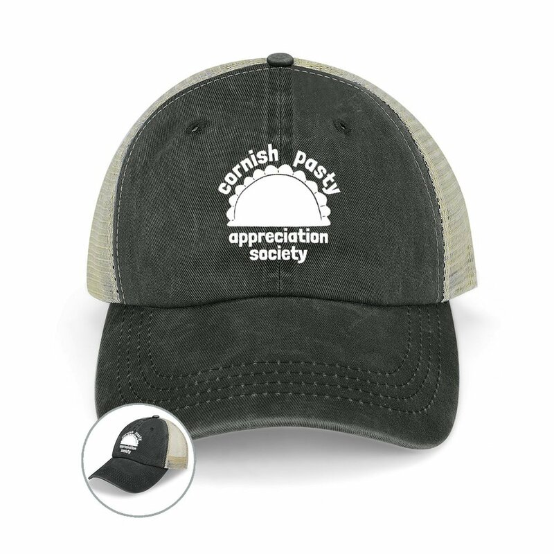 Cornish Pasty thankation Society-sombrero de vaquero blanco para hombre y mujer, gorra de béisbol para senderismo