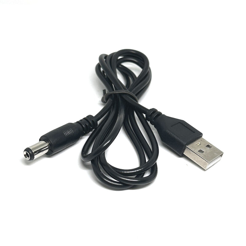 Linha USB Power Boost para Step Up Module, Cabo Adaptador Conversor, DC 5V, 2.1x5.5mm, 2.5x5.5mm, 5521, 5525 Plug, 1Pc