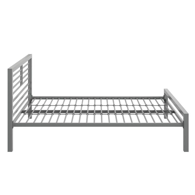 Base de lit en métal argenté, cadre de lit à plateforme, meubles de chambre à coucher