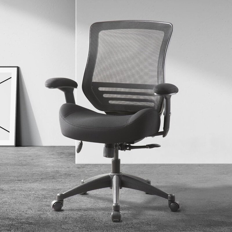 Ergonômico cadeira de escritório com braços ajustáveis, Super espuma macia assento, apoio lombar, Home Office Desk Chair, moldado, 400lbs