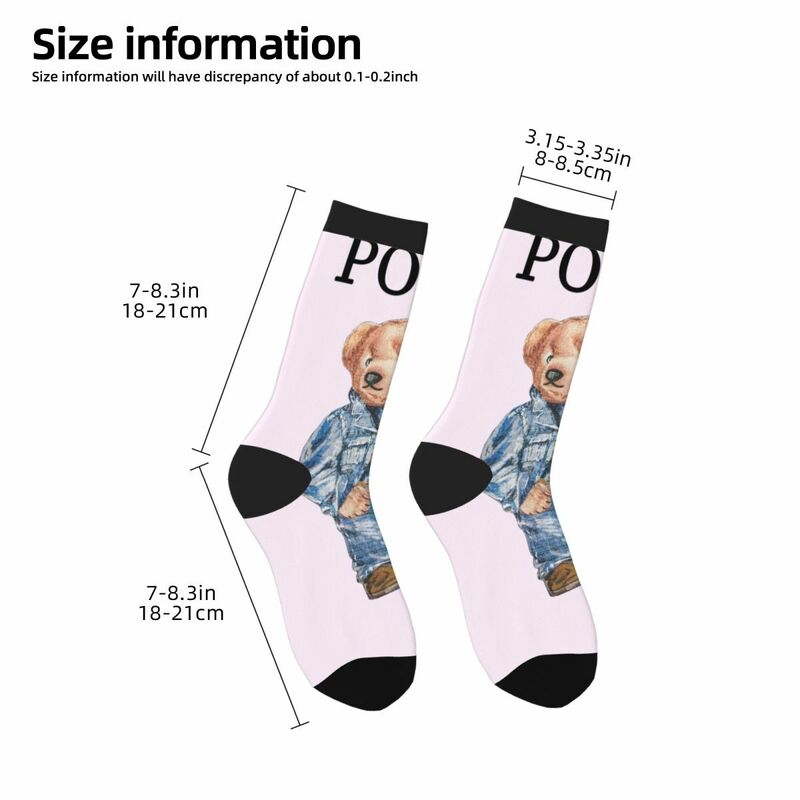 Calcetines de oso de peluche para hombre y mujer, calcetín Unisex, estilo callejero