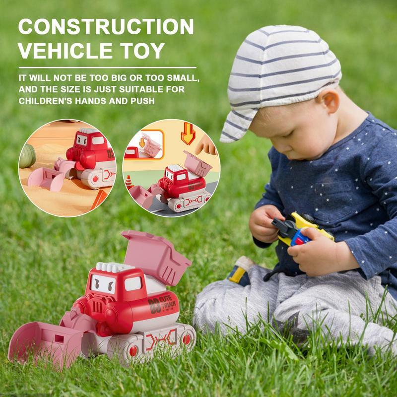 Samochody napędzane tarciem śmieszne samochody z kreatywną koparką zabawki mały sprzęt budowlany dla chłopców w wieku 3 lat
