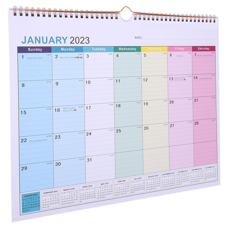 Kalendermuur Maandelijks Hangende Planner Kantoorschema Papierjaar Academische Verticale Planning Notitiebalie Agenda Jaarlijks