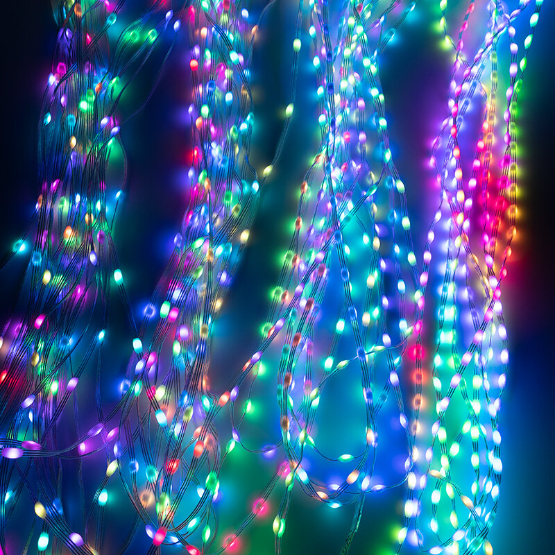 Full Dream Color LED Strip String Fairy Lights, endereçável individualmente Decorar Árvore de Natal, WS2811, RGBIC, IP67, 5V, Atacado
