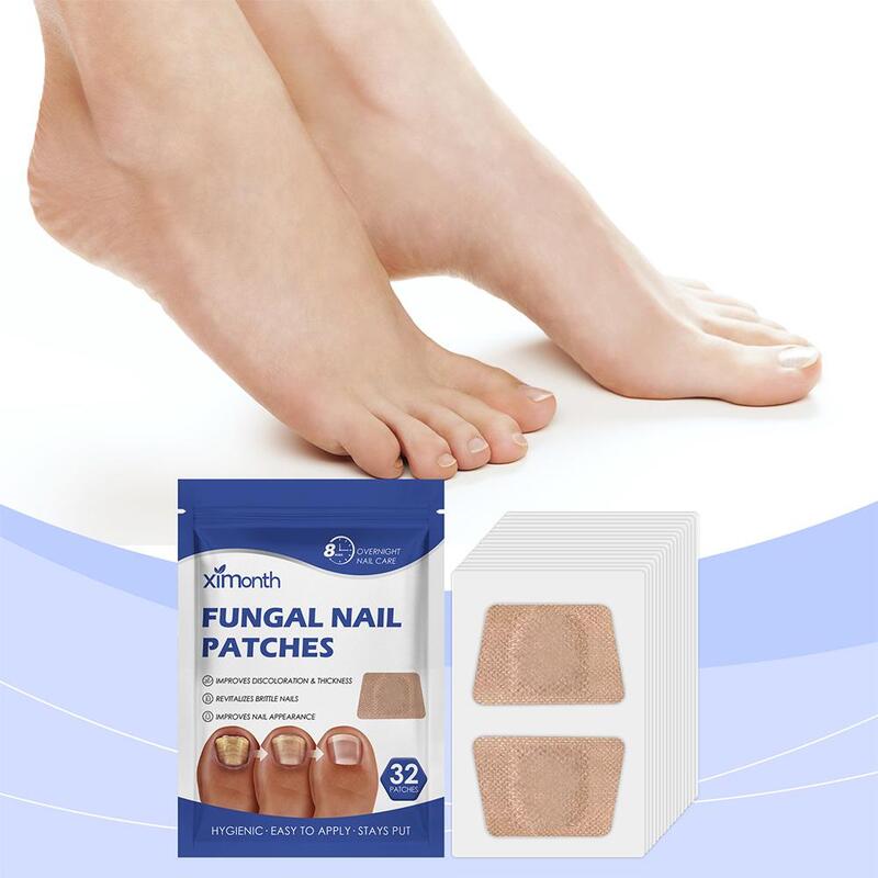 32 Patches/Pack Toenail Fungus Patch Sticky Nail Repair Patches Nail Ingrown Correction Stickers For Discolored Or Damaged Nails
