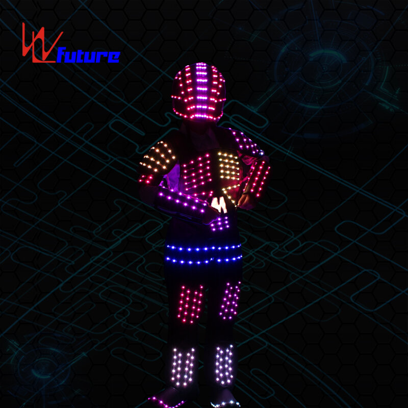 Costume de Robot à LED avec Contrôle Sans Fil pour Homme, Tenue de brevTron qui Brille dans la Nuit, Robes CED