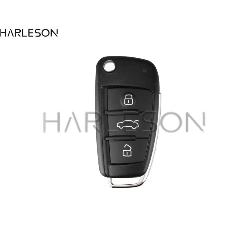 รีโมทที่ห้อยกุญแจรถยนต์ไร้กุญแจสำหรับรถ Audi A6 S6 Q7 2004-2015 8echip 315/433/868MHz 4F0837220M 4F0837220T 4F0837220R