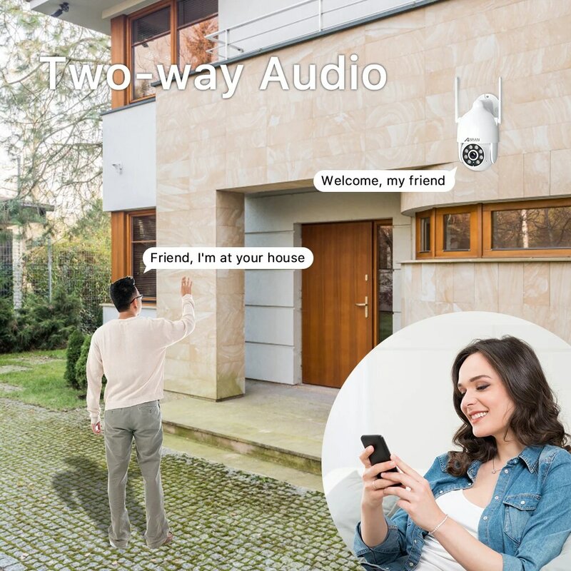 Nuovo 3MP/5MP PTZ WIFI telecamera di protezione di sicurezza di sorveglianza IP Outdoor Wireless CCTV Audio Smart Home visione notturna a colori