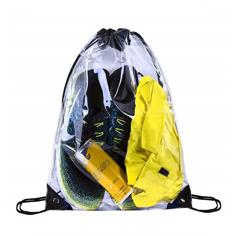 PVC impermeável mochila de viagem para homens e mulheres, Drawstring Bag, pacote de armazenamento, mochila, bolsa, Softback, Mochila