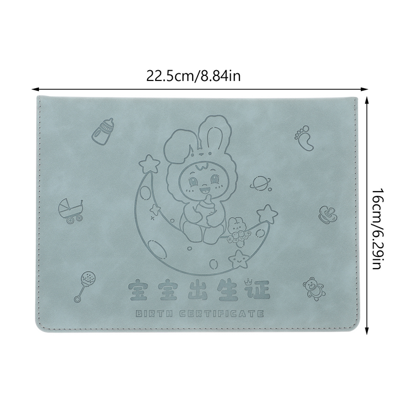 Zuverlässige tragbare einfache große elegante zarte Leder Schutz Cartoon Zertifikat Inhaber Geburts urkunde Inhaber für zu Hause