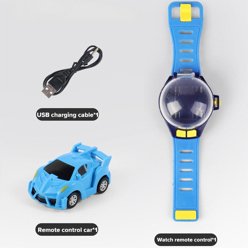 Mini montre de dessin animé pour enfants, voiture télécommandée, jouets, poignet électrique, Rechargeable, voitures de course, cadeau pour garçons et filles