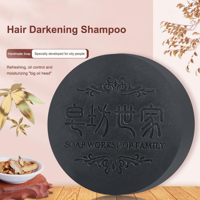 Lotto Shampoo oscurante per capelli Bar Polygonum Solid Shampoo ripristina il colore dei capelli Shampoo anticaduta sapone promuovere forte