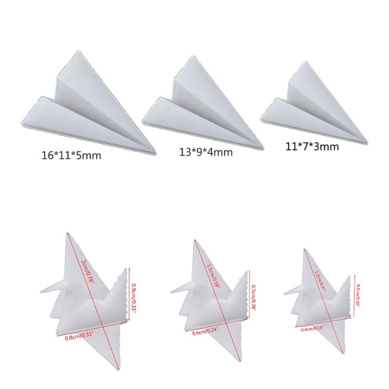 5 Pcs Crane Paper Plane Modeling Resin Mold Paper Craft DIY Fillings Materials