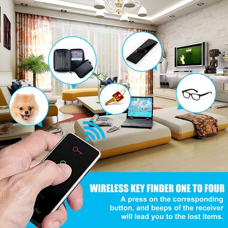 Tracking Device Anti-Lost Alarm Portable Wireless 80dB 30m Distance 499.82MHz One Click Search ABS Four Colors Key Finder