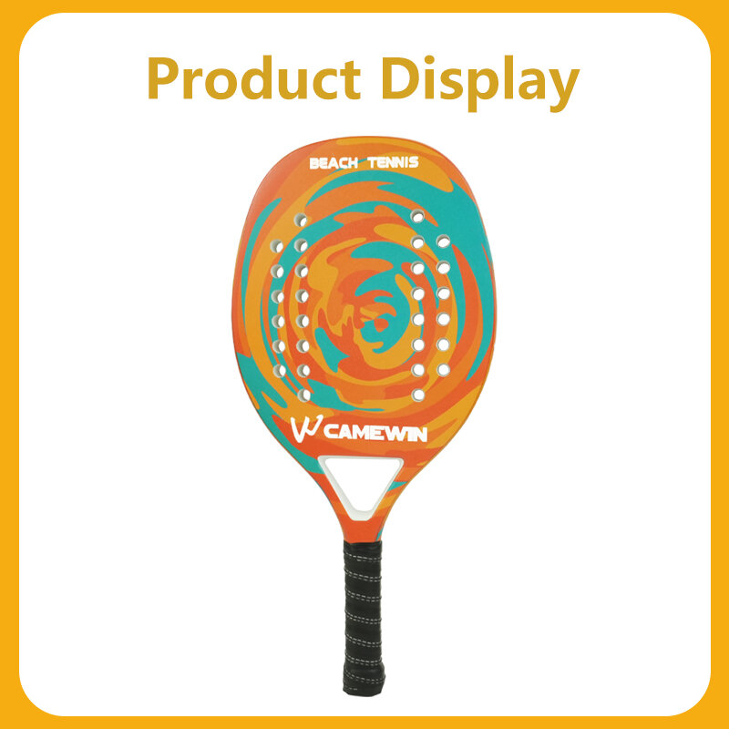 POWKIDDY-POP Padel Racket, Carbon Fiber Face com Memória EVA, Tennis Ball