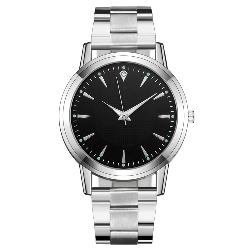 Classic Luminous Diamond Couple Watch Women and Men Stainless Steel Silver Mesh Strap wristwatches Female Quartz reloj mujer