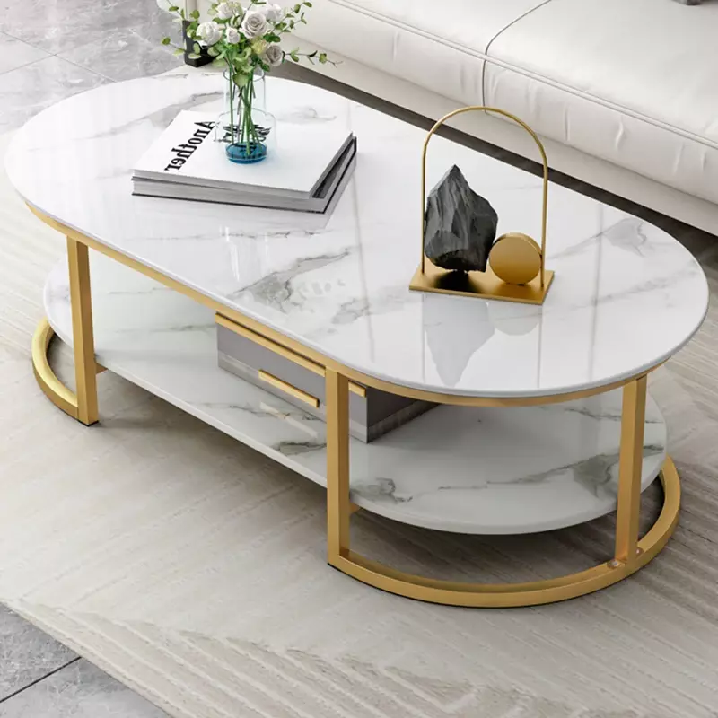 Sofá minimalista de mármol, mesas de centro modernas, creativas, servicio bajo, sala de estar, lujo, Rond Salontafel, artículos para el hogar