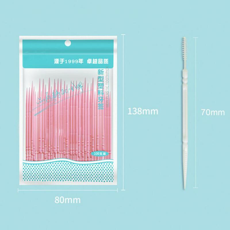 Exquisite Interdental Brush Safe Toothpick 100Pcs/Set for Hospital Colorful Double Headed for Hospital