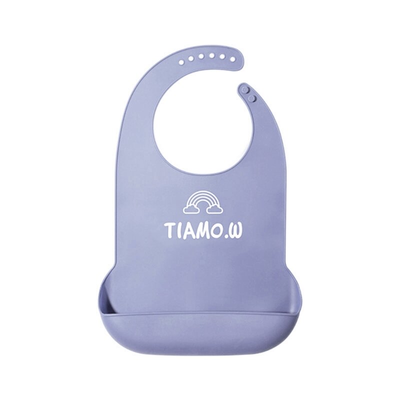 Waterproof Adult Mealtime Anti-oil Silicone Bib Protector Disability Aid Apron