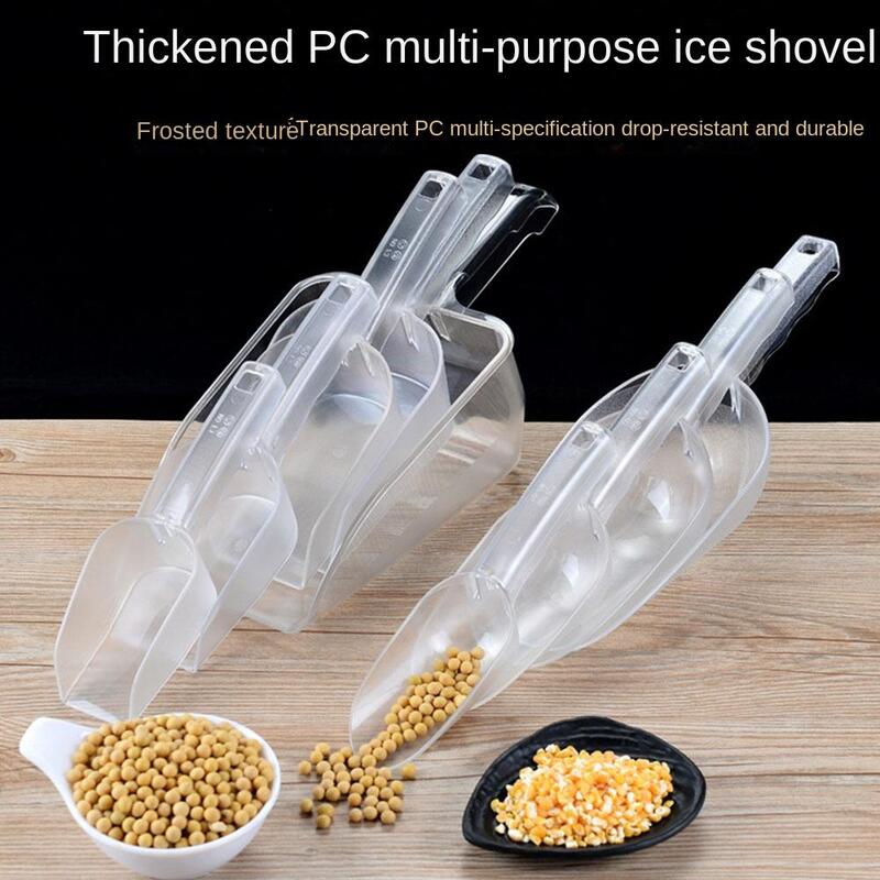 Plastic Ice Scoops Multifunction Circular Square Mouth Shovel Party Bar Kitchen Gadget For Candy Dessert Grain Dry Goods Shovel
