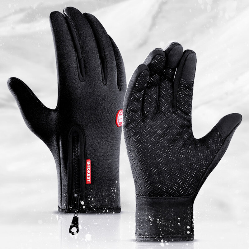 Zimowe rękawiczki sportowe na świeżym powietrzu wodoodporne termiczne jazda na nartach