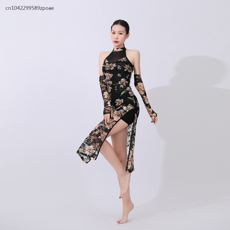 Chinese Style Classical Dance Cheongsam Sleeveless Suit Jazz Retro Improved Dance Clothing Slim Backless Sexy Cheongsam Summer