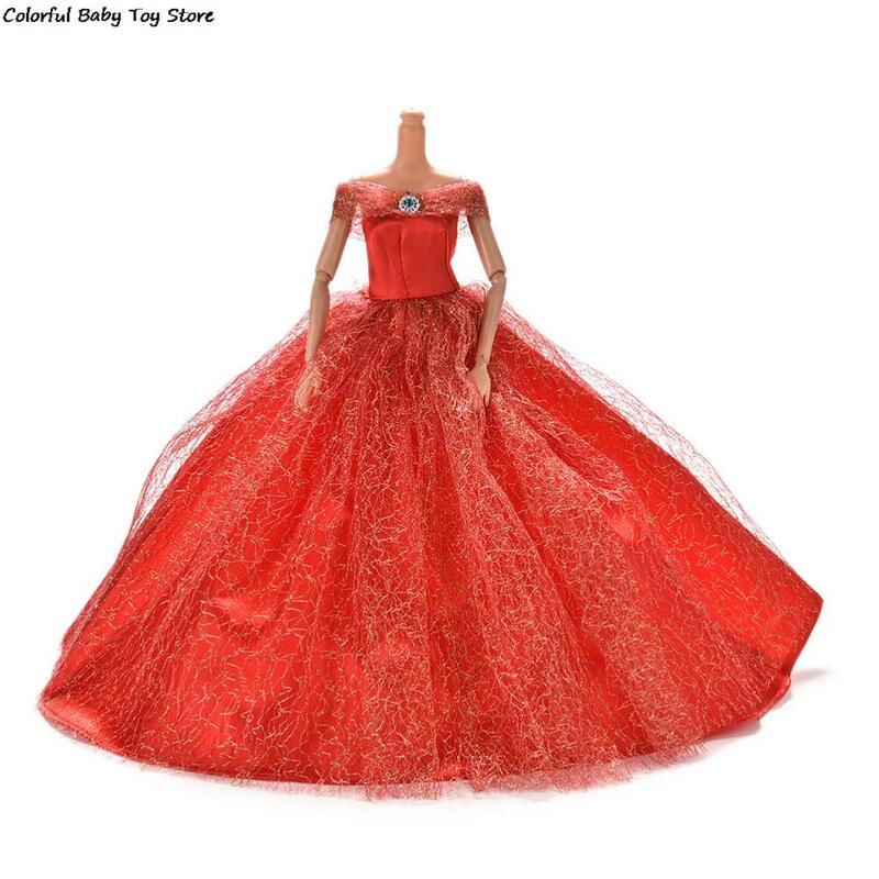 Hete Verkoop Beschikbaar Hoge Kwaliteit Handgemaakte Bruiloft Prinses Jurk Elegante Kleding Jurk Voor Pop Jurken