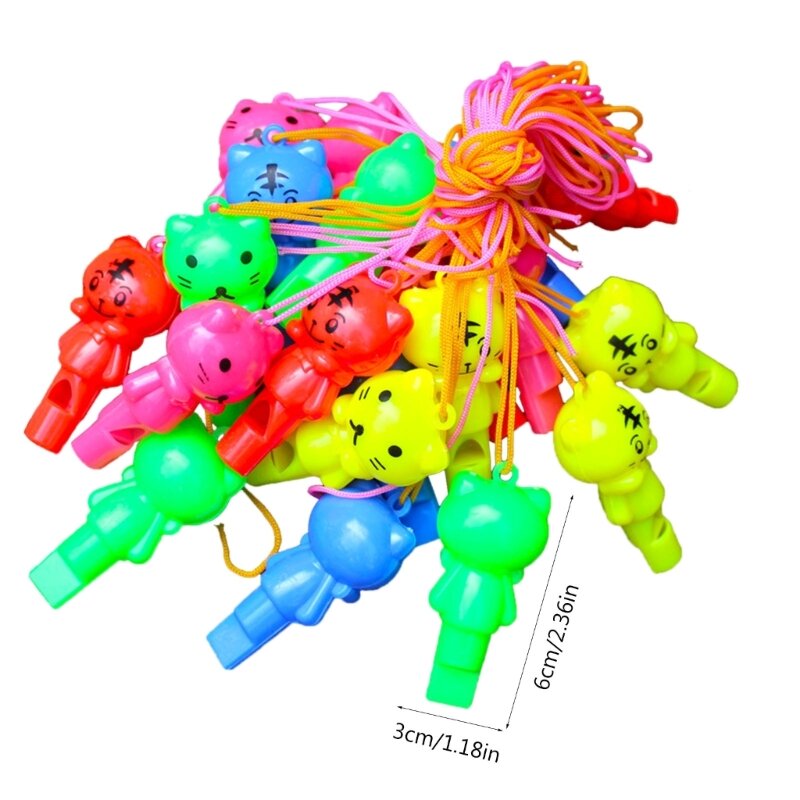 Mainan Peluit Bayi Mainan Warna Acak Peluit Hewan Kartun Mainan Instrumen Musik Pendidikan untuk Bayi Anak-anak