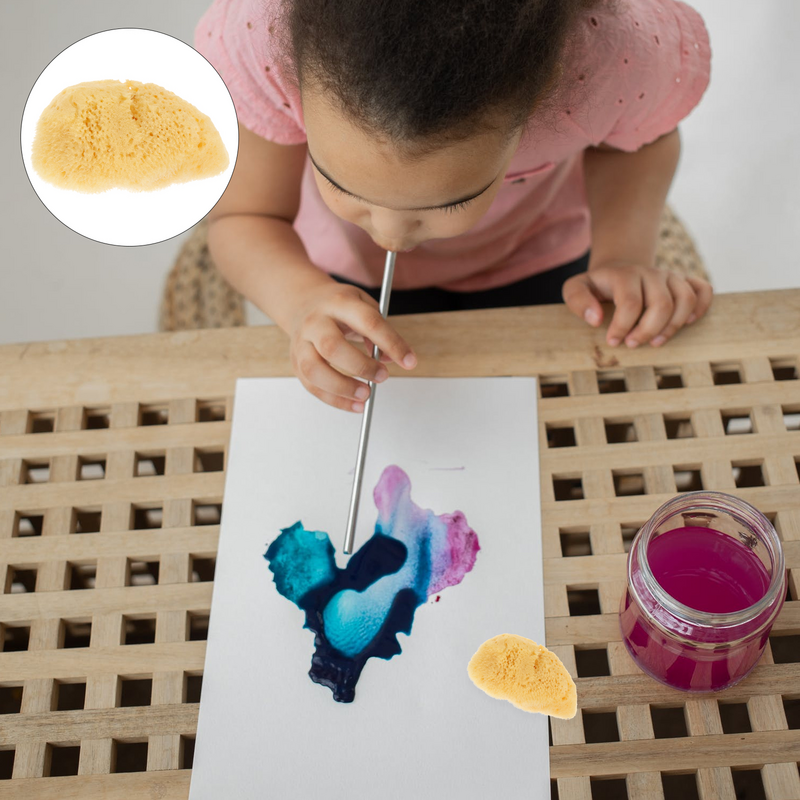 Malowanie tekstury gąbka gąbki do makijażu Doodling akwarela bawełniana kulka pędzel narzędziowy do rzemiosła rysującego dziecko