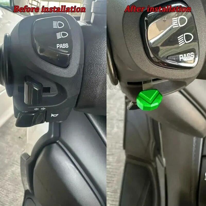Interruptor de motocicleta Botão Turn Signal Switch Key Cap, Fit para KAWASAKI NINJA650 R, Ninja 650, 650R, 2006-2023, 2022, 2021, 2020, 2019, 2018