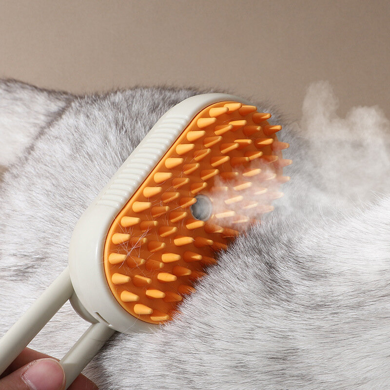 Haustier Dampf bürste Katze dampfenden Sprüh kamm 3 in 1 Haaren tfernung für Hunde massage Schönheits reinigung Pflege liefert Haustiere Zubehör