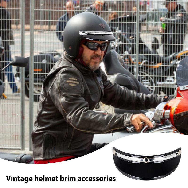 Motorcycle Hats Visor/Shield Helmets Visor With Three-Clip Design Easy Install Vintage Style Helmets Accessories For Motocross