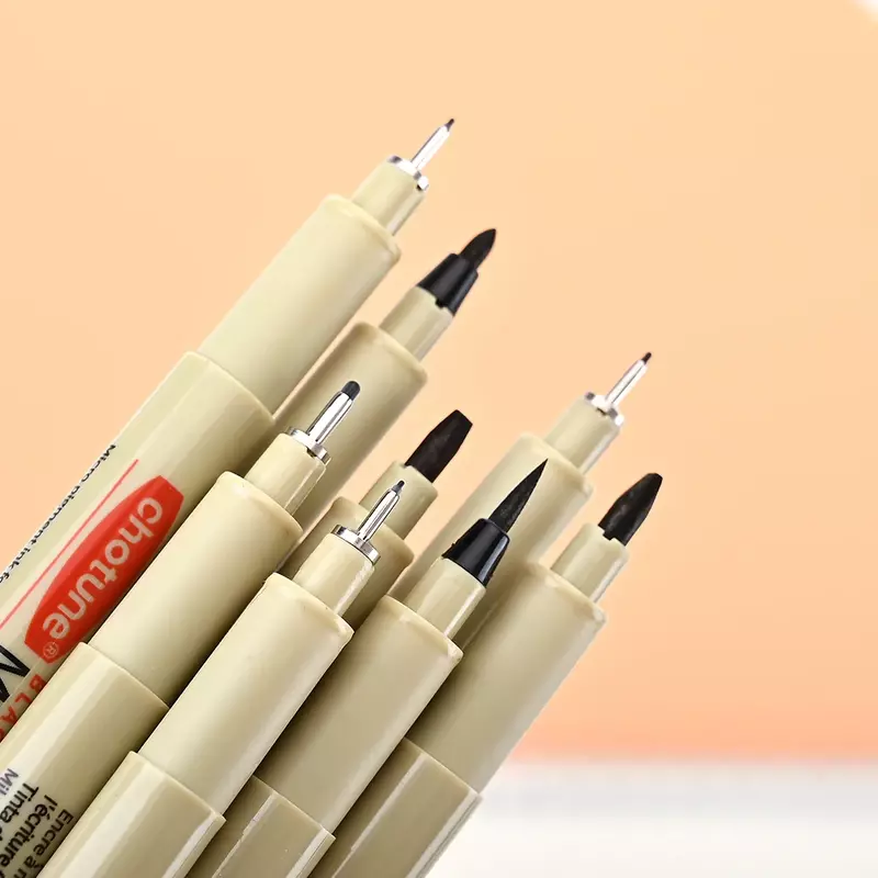 قلم تحديد حبر ميكرون ، قلم إبرة رسم مانغا ، قلم خط ربط ، مجموعة أدوات مكتبية للرسم ، مستلزمات فنية ، بطانة صبغة ، 3-12