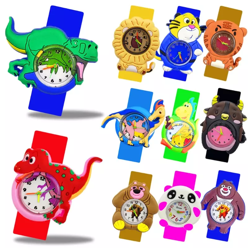 Relógio de silicone macio infantil, desenhos animados, relógio de pulso, círculos de dobra, relógios infantis, meninos, meninas, presente de aniversário, Dropshipping