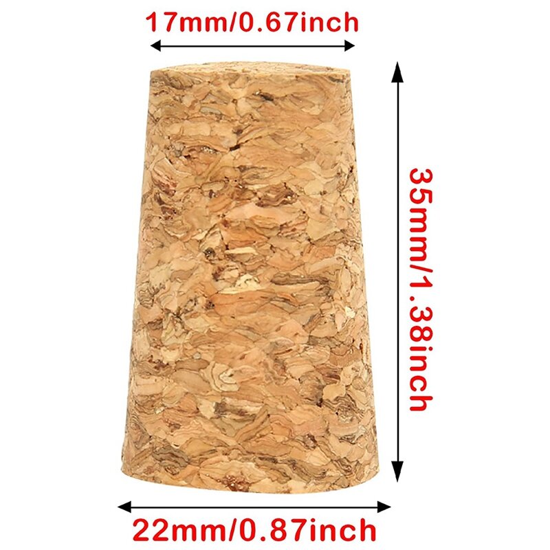 Soft Corks 35 PCS Tapered Cork Wooden Stopper For Homemade Wine Making DIY Craft,Grape Wine Or Beer Bottle Replacement