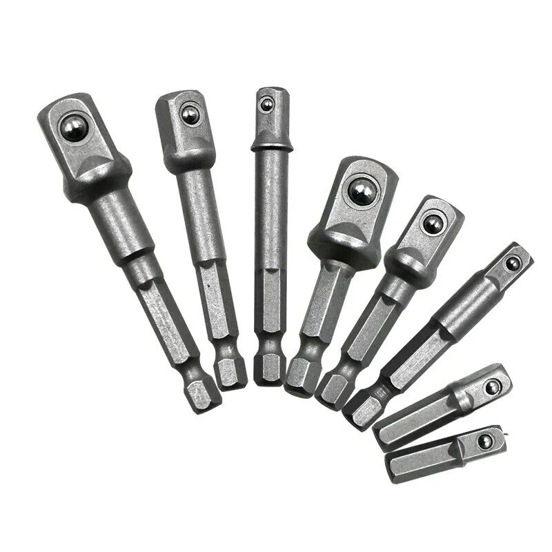 Chrom-vanadium-stahl Sockel Adapter Hex Schaft zu 1/4 "3/8" 1/2 "Verlängerung Bohrer Bar Hex Bit set Power Bohrer Buchse Adapter