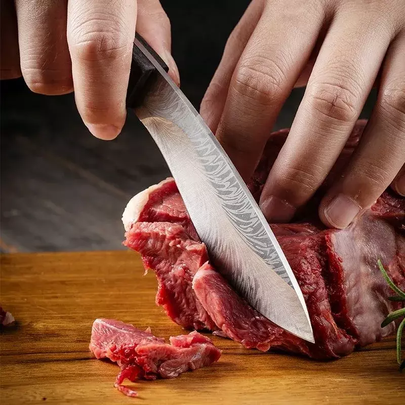 Cuchillos de barbacoa Mongol de acero inoxidable para cocina, cuchillo para deshuesar carne, cuchillo para rebanar verduras, cuchillo para fruta para el hogar