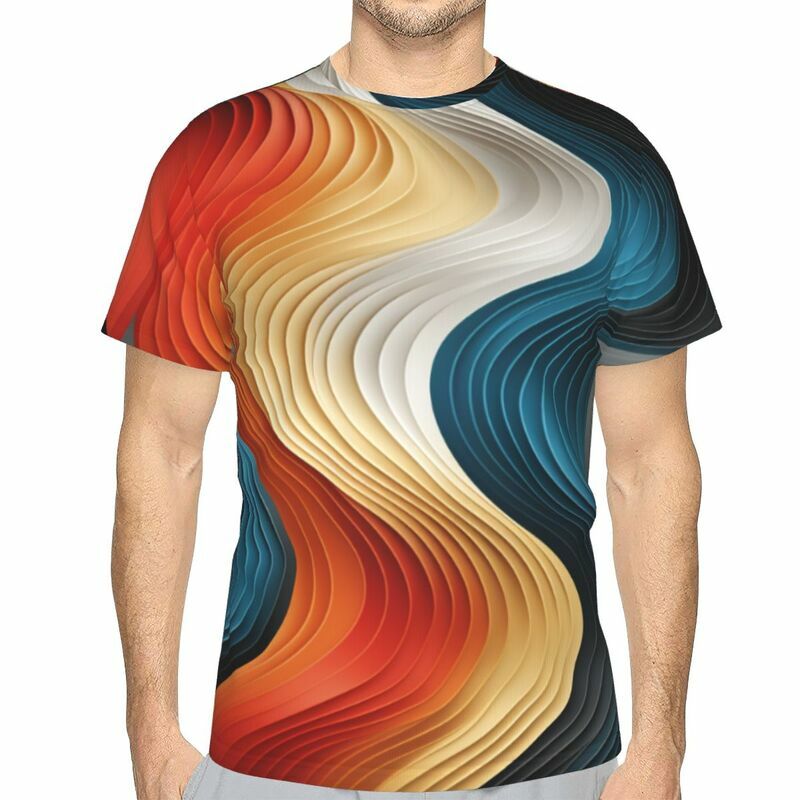 Camiseta de manga corta para hombre, camisa con estampado 3D, holgada, grande, fresca y transpirable, moda urbana, verano, Y2K